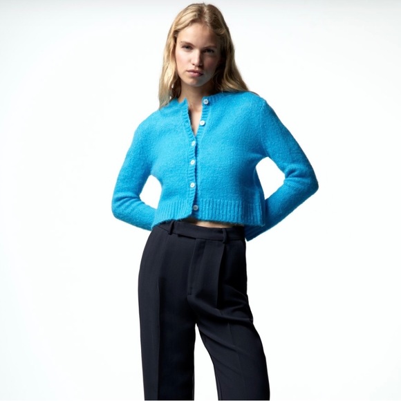 Zara Sweaters Zara Knit Cardigan With Elbow Length Sleeve Poshmark
